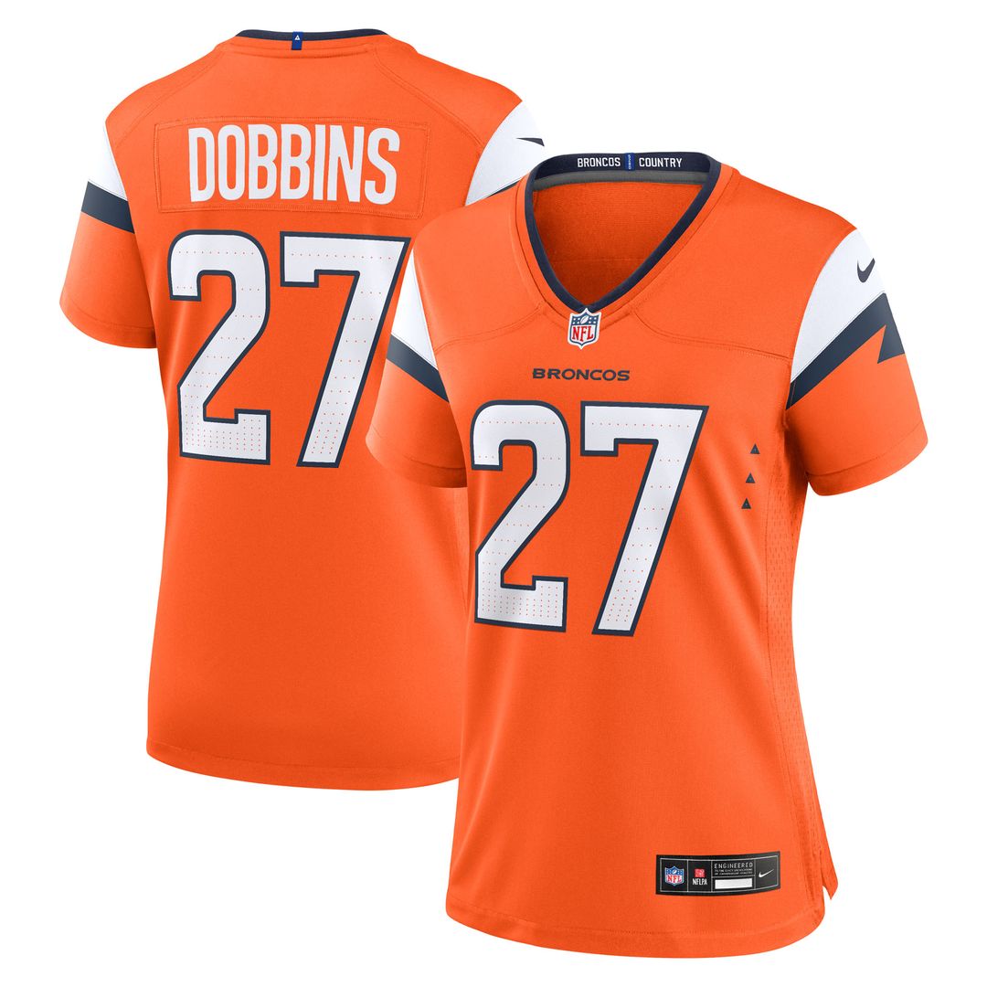 J.K. Dobbins Denver Broncos Nike Women's Team Game Official Jersey -  Orange