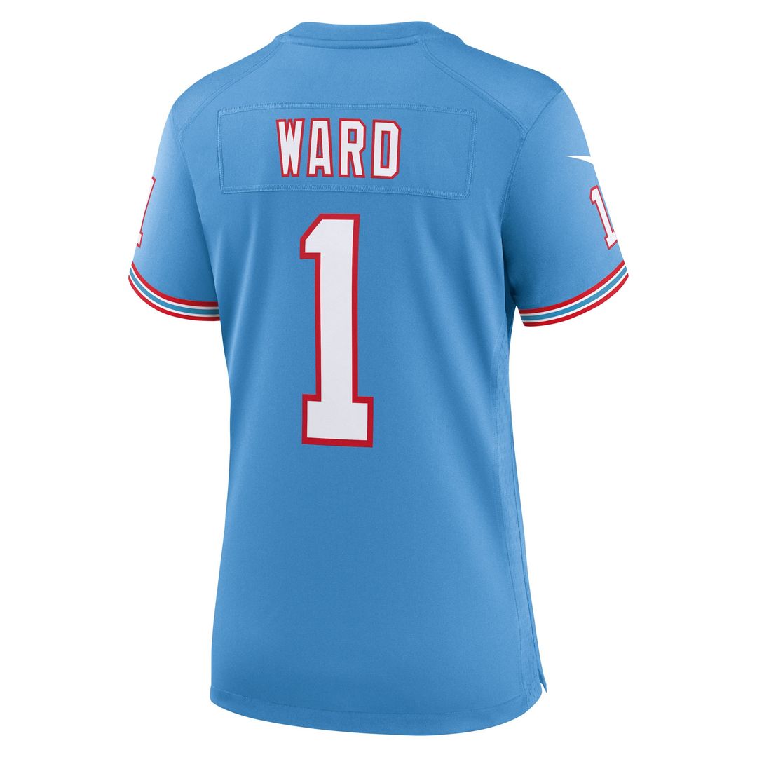 Cameron Ward Tennessee Titans Nike Women's Alternate Oilers Throwback Game Official Jersey - Light Blue