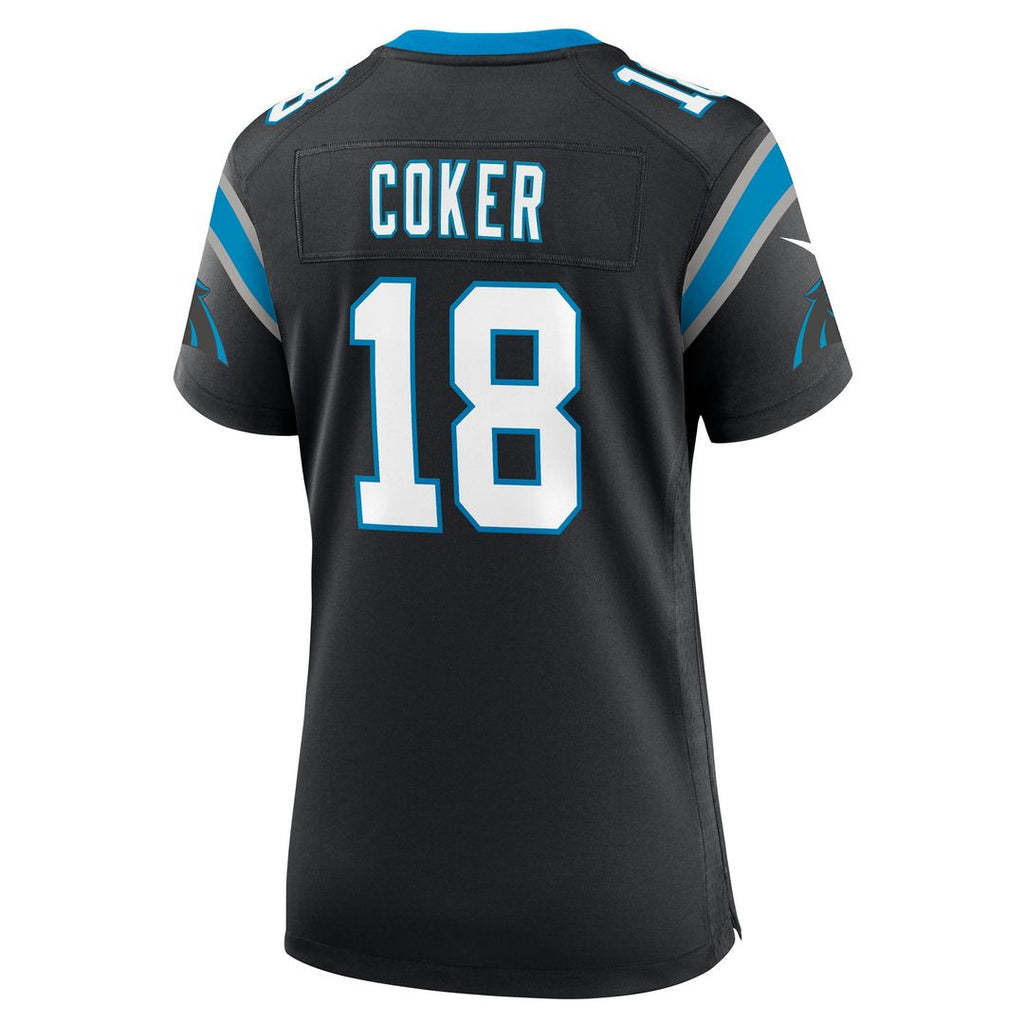 Jalen Coker Carolina Panthers Nike Women's Team Game Official Jersey -  Black