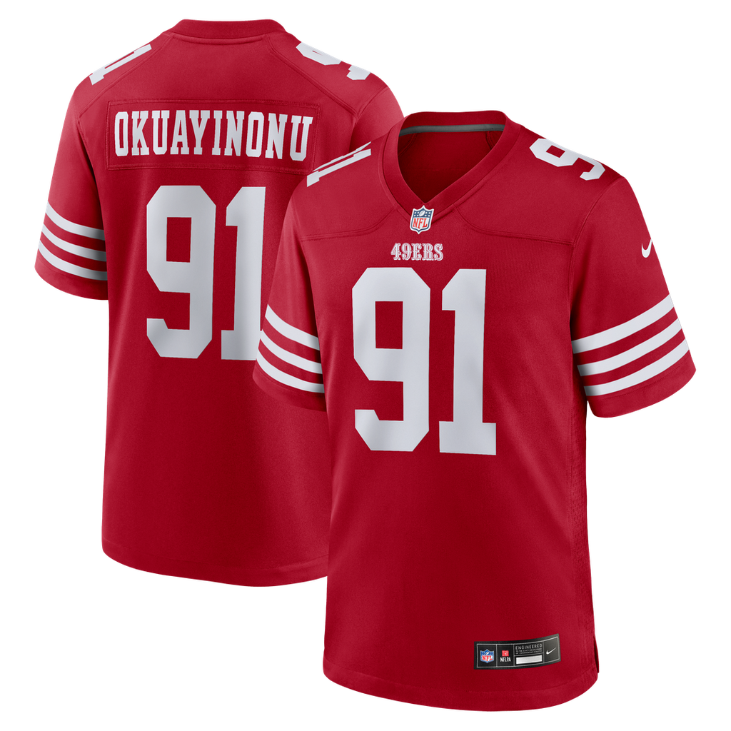 Sam Okuayinonu San Francisco 49ers Nike Team Game Jersey - Scarlet