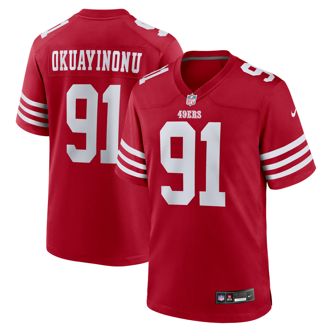 Sam Okuayinonu San Francisco 49ers Nike Team Game Jersey - Scarlet