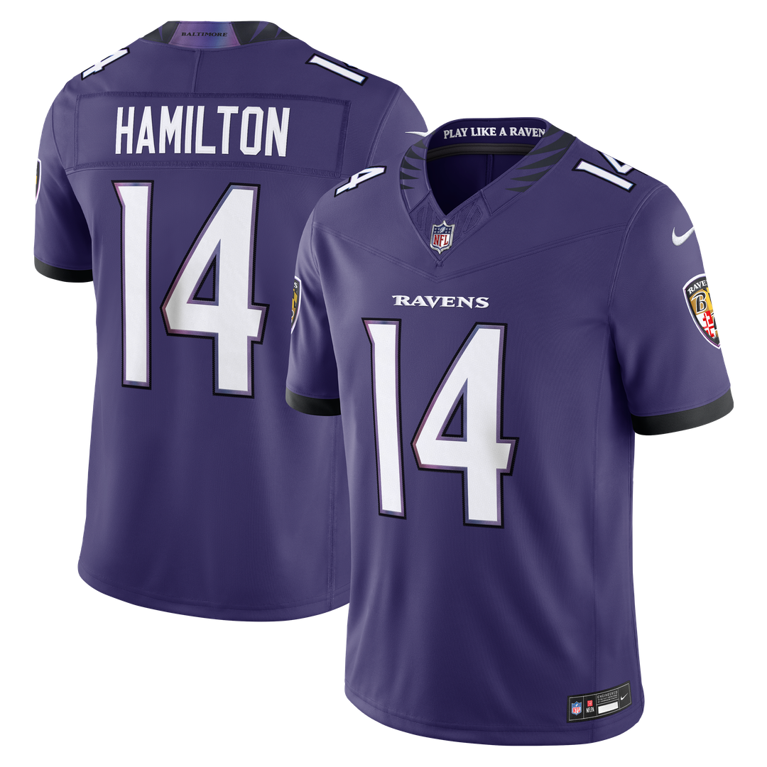 Kyle Hamilton Baltimore Ravens Nike Vapor F.U.S.E. Stitched Limited Official Jersey - White