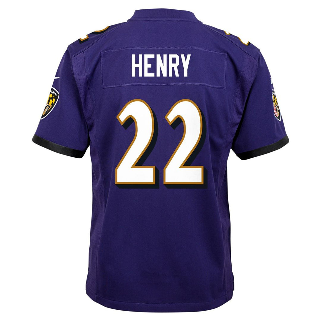 Derrick Henry Baltimore Ravens Nike Youth Game Official Jersey - Purple