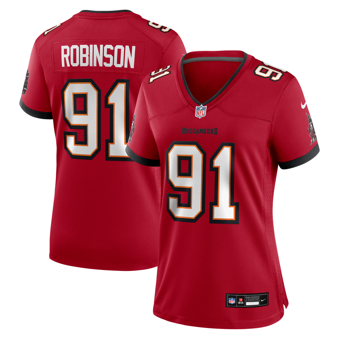 A'Shawn Robinson Tampa Bay Buccaneers Nike Women's Team Game Official Jersey - Red