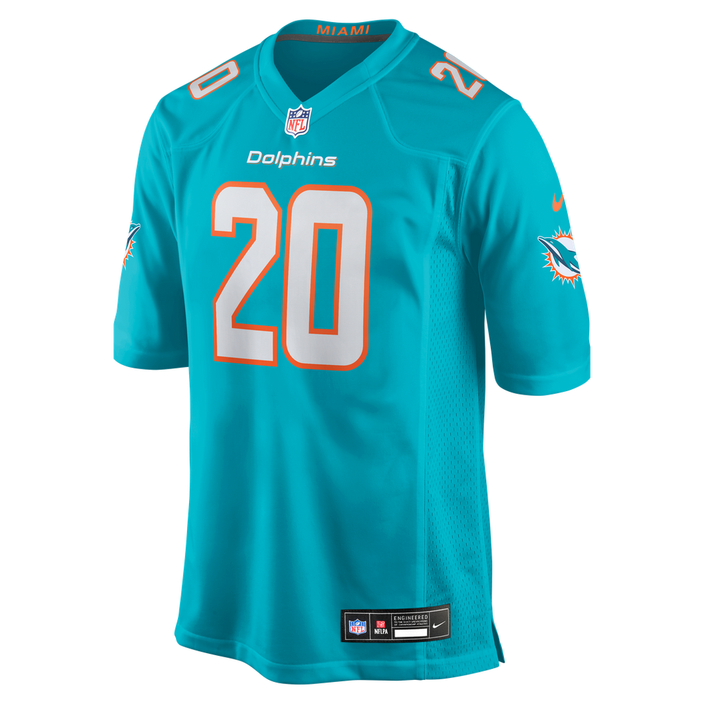 Jordyn Brooks Miami Dolphins Nike  Game Official Jersey -  Aqua