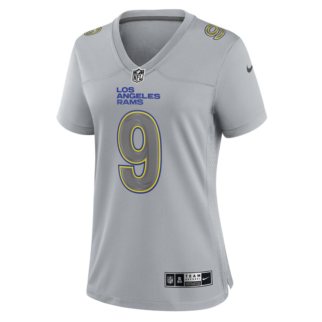 Matthew Stafford Los Angeles Rams Nike Women's Atmosphere Fashion Game Official Jersey - Gray