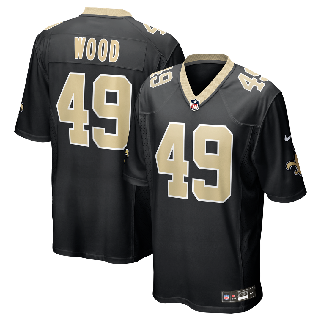 Zach Wood New Orleans Saints Nike Game Official Jersey - Black