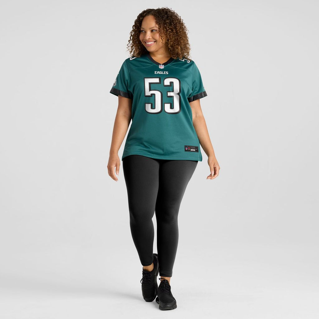 Zack Baun Philadelphia Eagles Nike Women's Game Jersey - Midnight Green