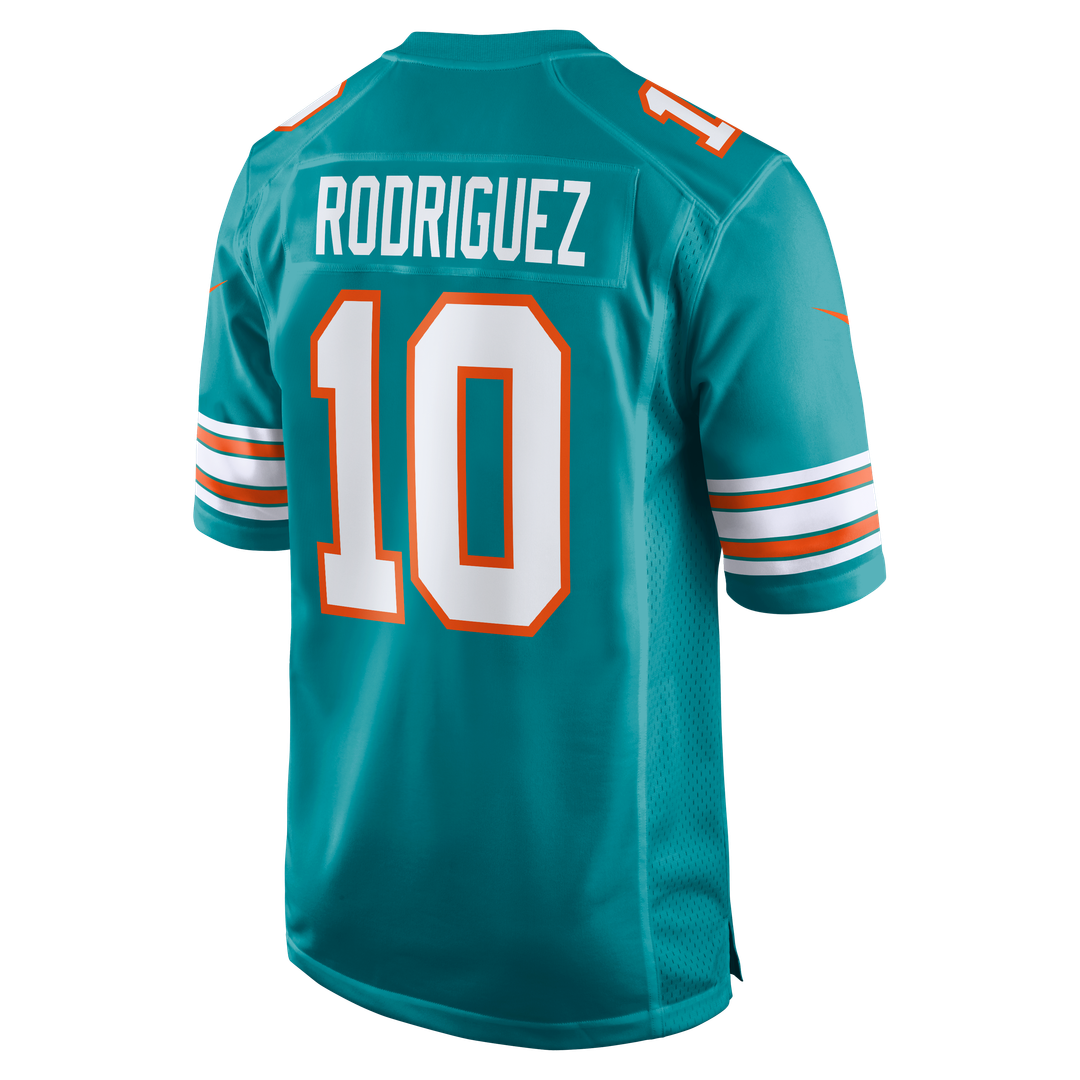 Jacob Rodriguez Miami Dolphins Nike Alternate Game Official Jersey - Aqua