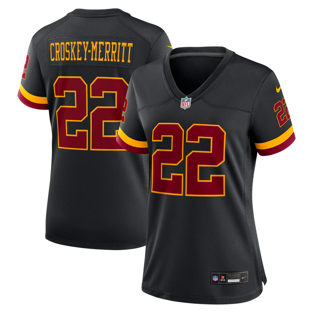 Jacory Croskey-Merritt Washington Commanders Nike Women's Hail Raiser Alternate Game Official Jersey - Black