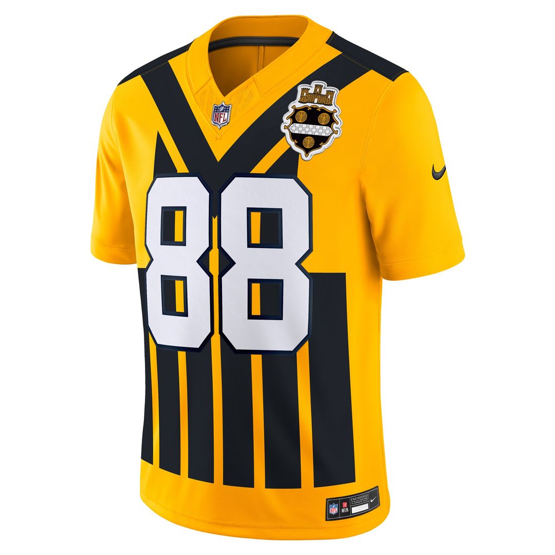 Pat Freiermuth Pittsburgh Steelers Nike Alternate Vapor F.U.S.E. Limited Official Jersey - Gold