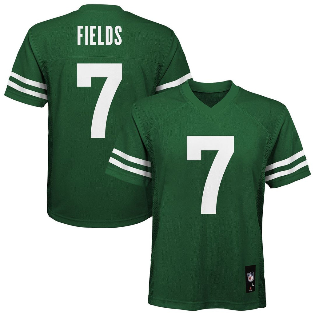 Justin Fields New York Jets Nike Youth Replica Player Official Jersey - Legacy Green
