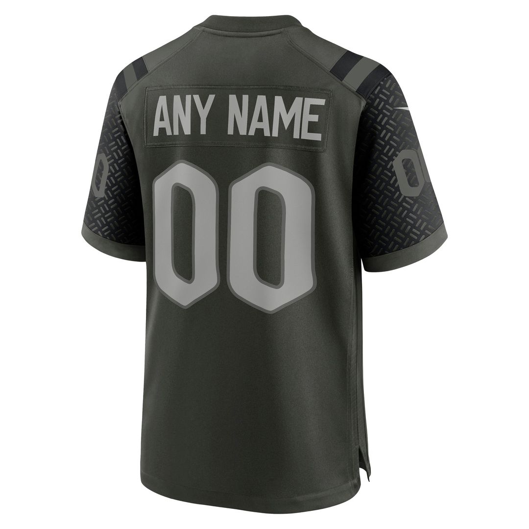 New York Jets Nike 2025 Rivalries Collection Custom Game Official Jersey - Gotham Green