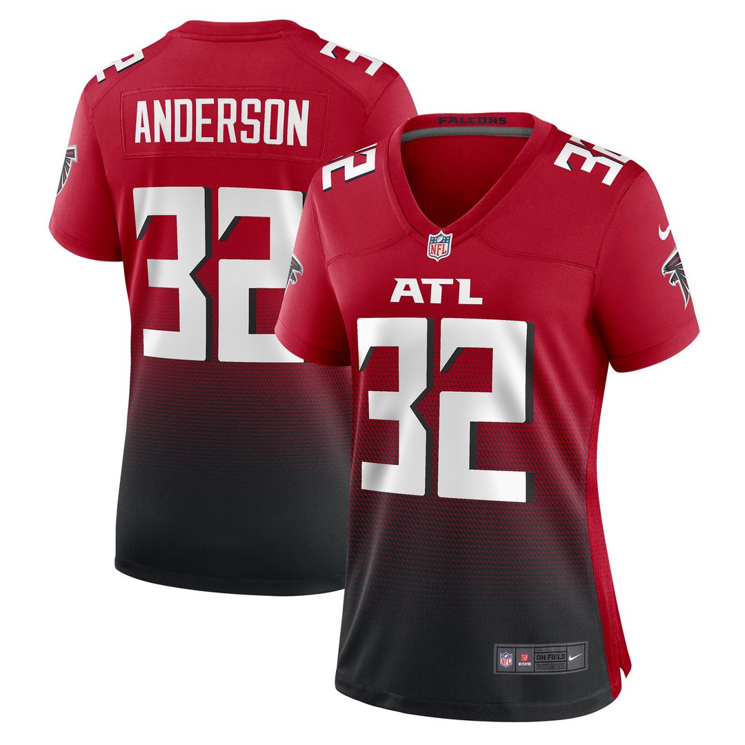 Jamal Anderson Atlanta Falcons Nike Women's Retired Game Official Jersey - Red