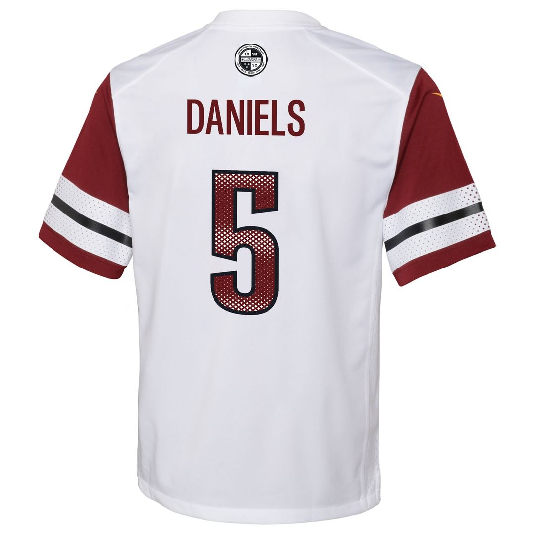 Jayden Daniels Washington Commanders Nike Youth Game Official Jersey - White