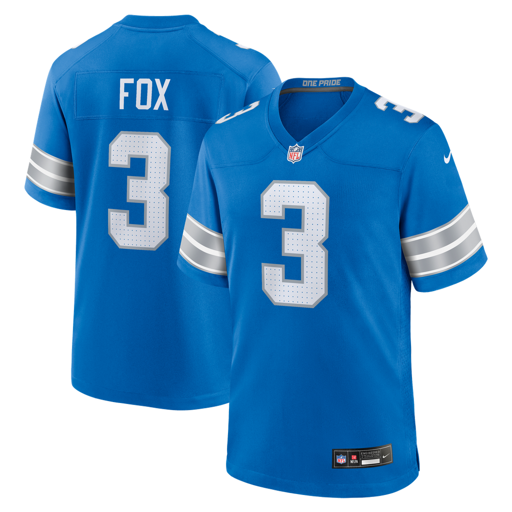 Jack Fox Detroit Lions Nike Team Game Official Jersey -  Blue