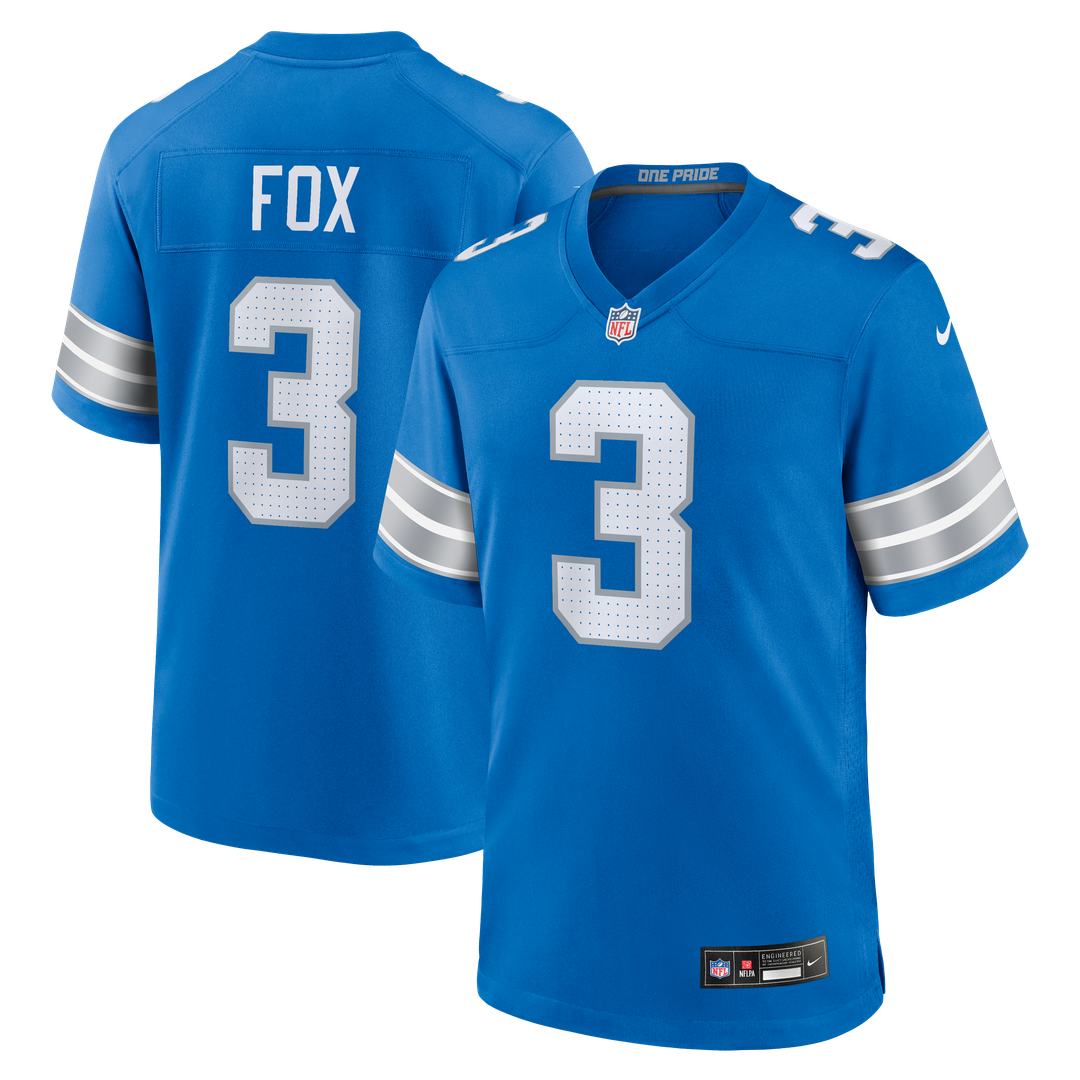 Jack Fox Detroit Lions Nike Team Game Official Jersey -  Blue