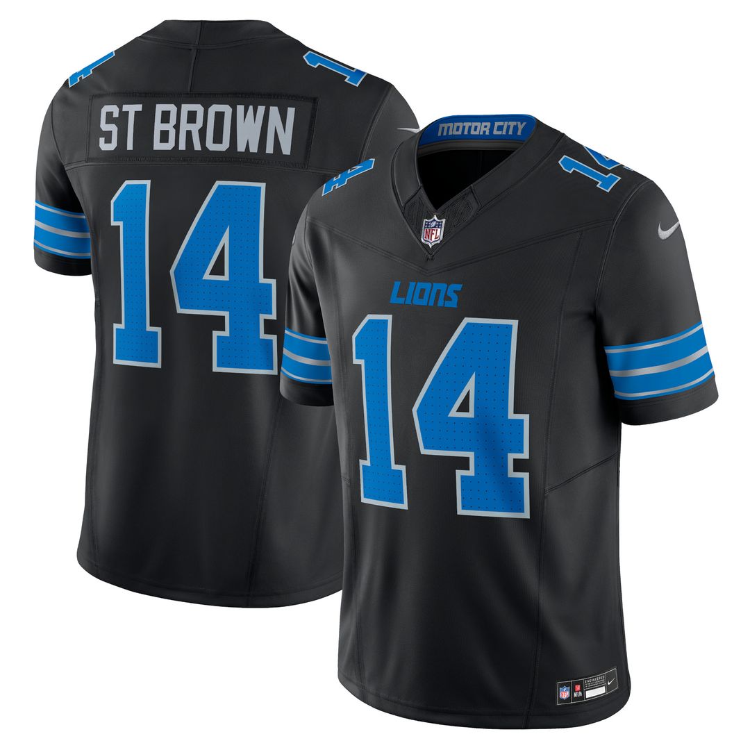 Amon-Ra St. Brown Detroit Lions Nike 2nd Alternate Vapor F.U.S.E. Limited Official Jersey - Black