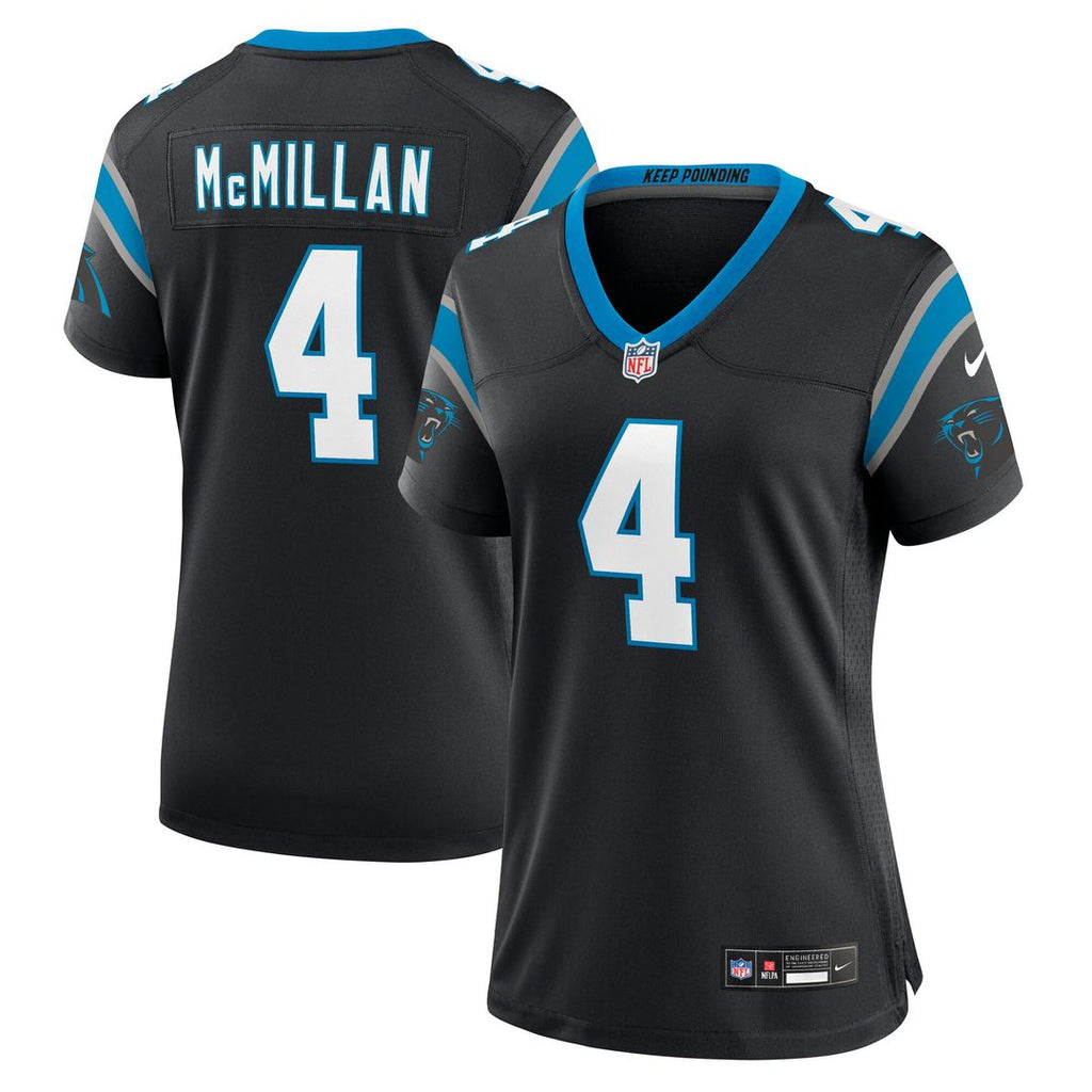 Tetairoa McMillan Carolina Panthers Nike Women's Team Game Official Jersey -  Black