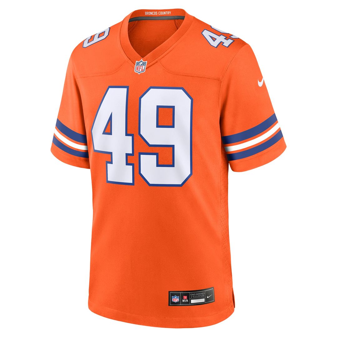 Alex Singleton Denver Broncos Nike Alternate Game Official Jersey - Orange