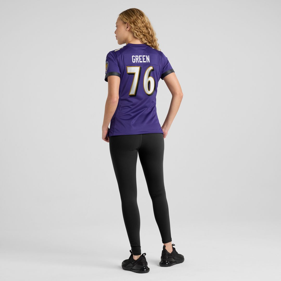 Kenyon Green Baltimore Ravens Nike Women's Team Game Jersey - Purple
