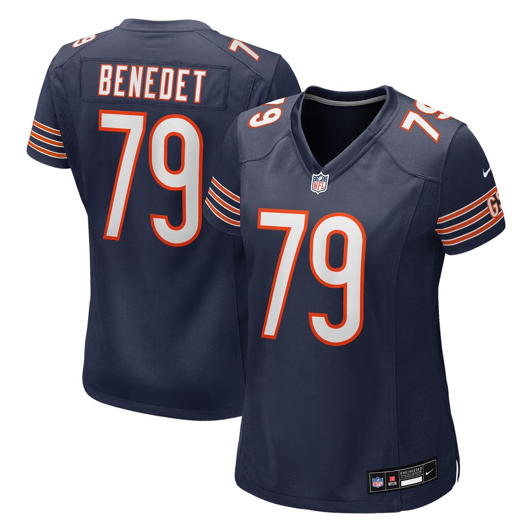 Theo Benedet Chicago Bears Nike Women's Team Game Jersey - Navy