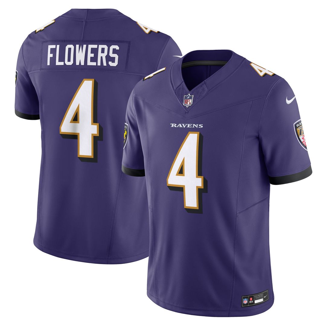 Zay Flowers Baltimore Ravens Nike Alternate Vapor F.U.S.E. Limited Official Jersey - Black