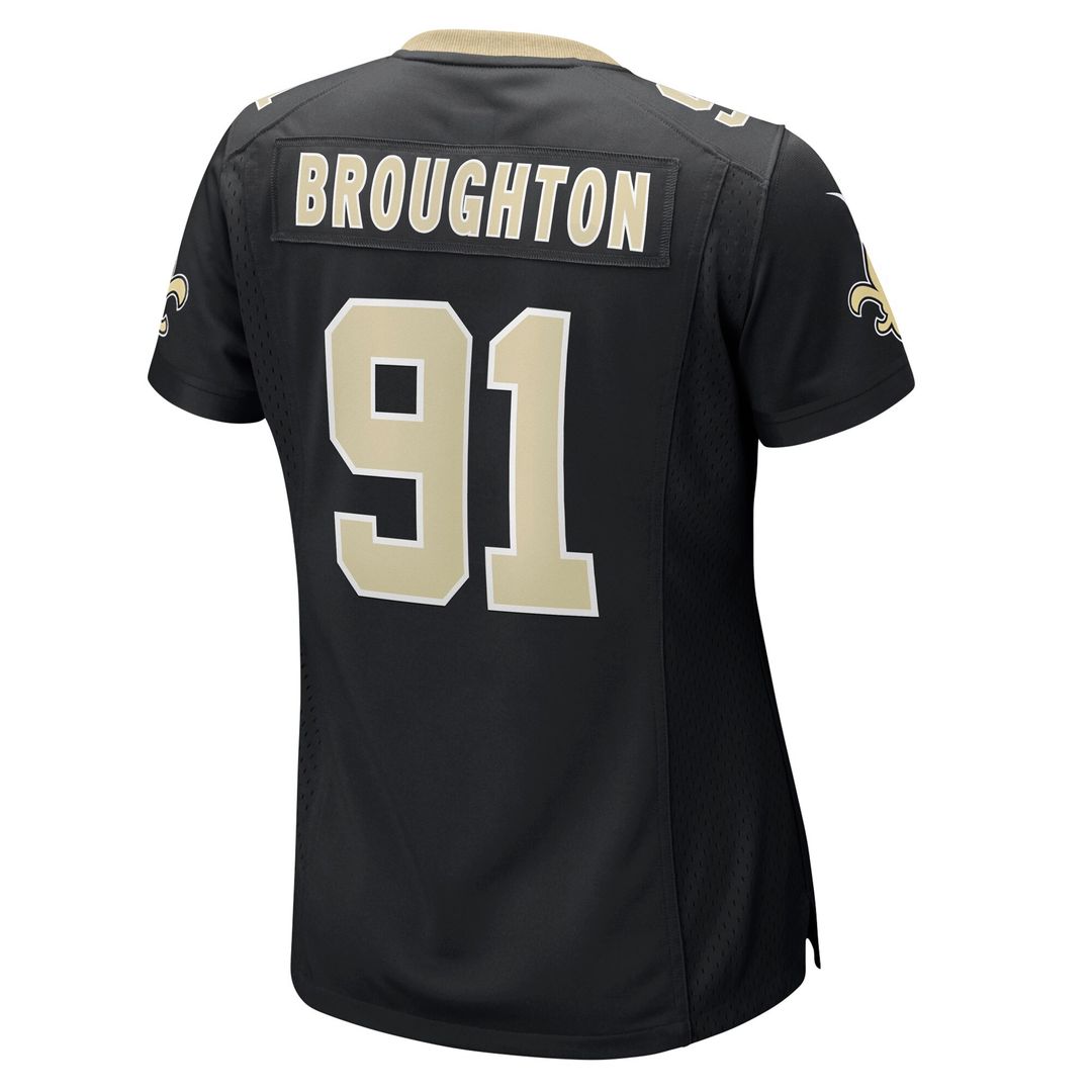 Vernon Broughton New Orleans Saints Nike Women's Team Game Official Jersey -  Black