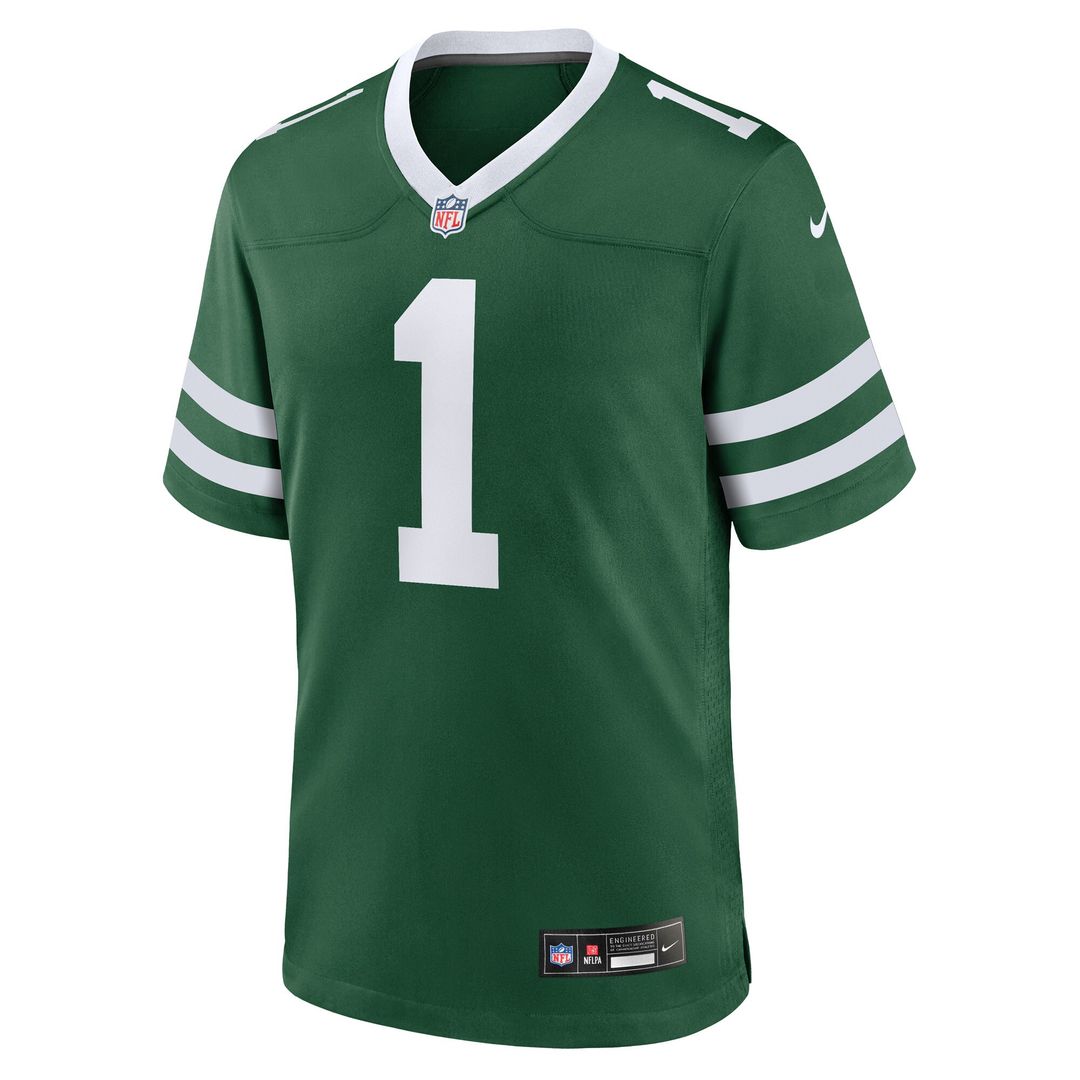 Number 1 Groom New York Jets Nike Game Official Jersey - Legacy Green
