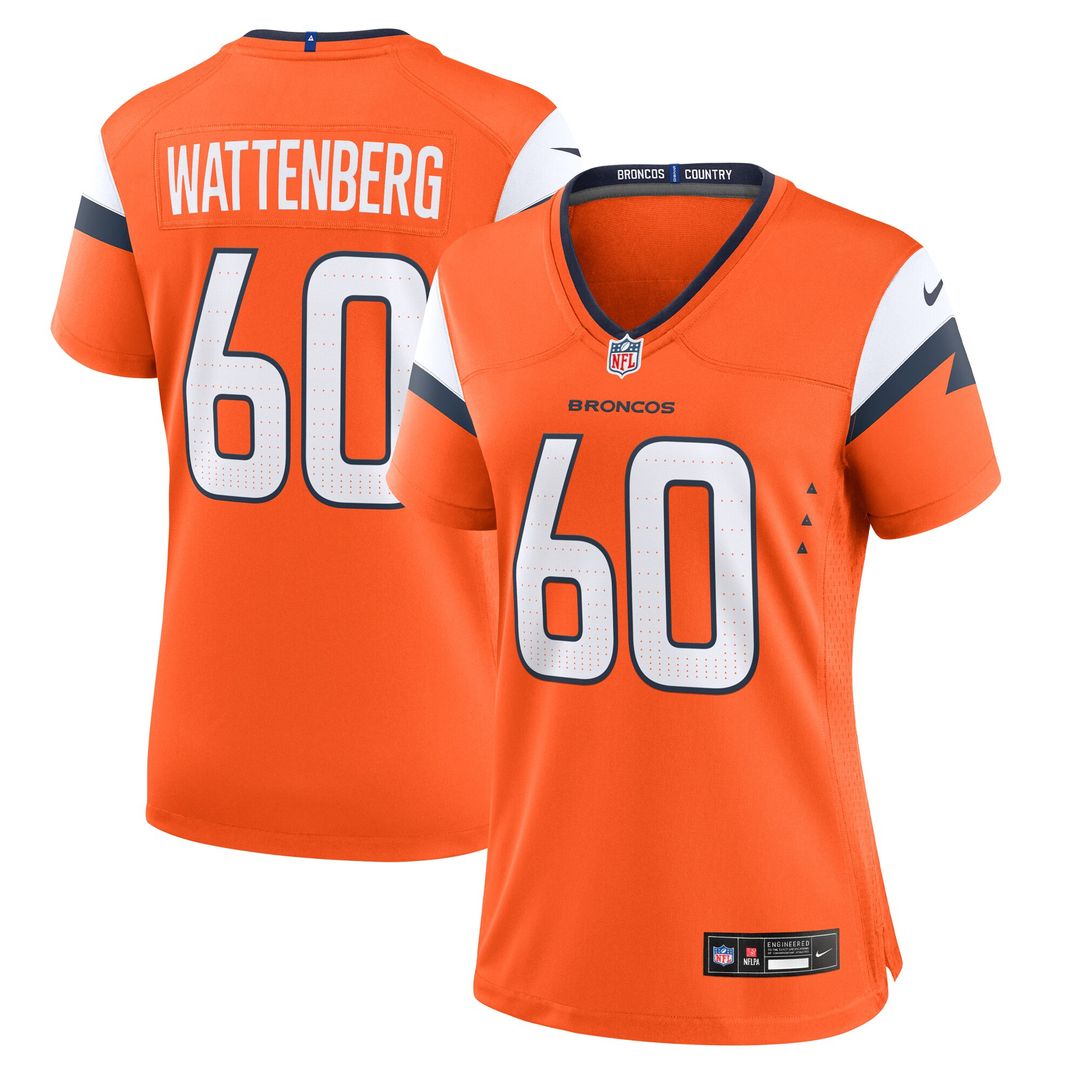 Luke Wattenberg Denver Broncos Nike Women's Team Game Official Jersey -  Orange