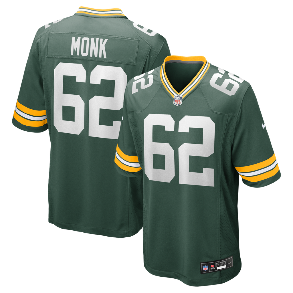Jacob Monk Green Bay Packers Nike  Game Official Jersey -  Green