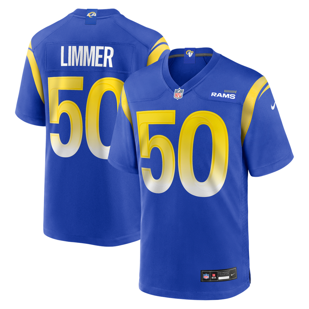 Beaux Limmer Los Angeles Rams Nike Team Game Official Jersey -  Royal