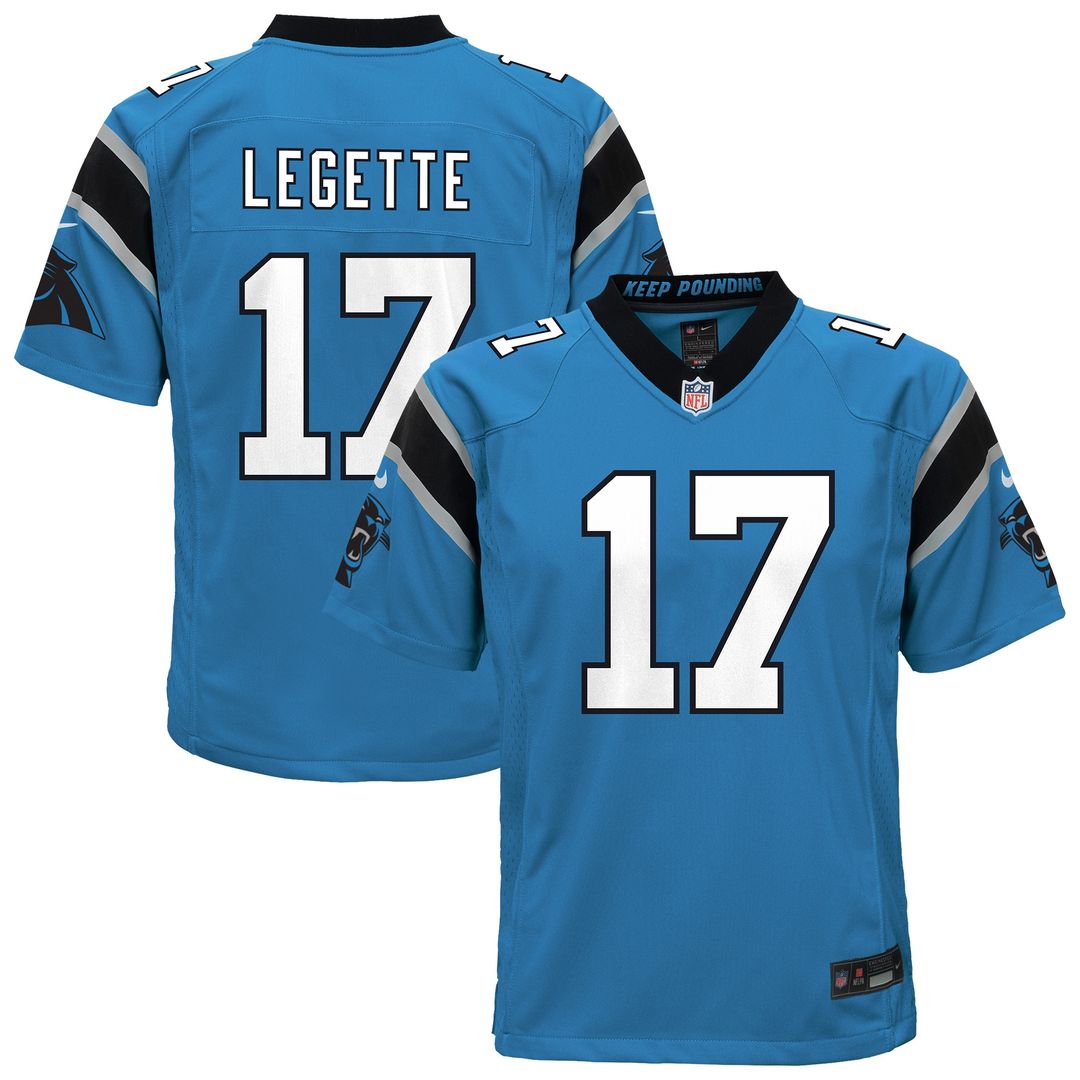 Xavier Legette Carolina Panthers Nike Youth Team Game Official Jersey - Black