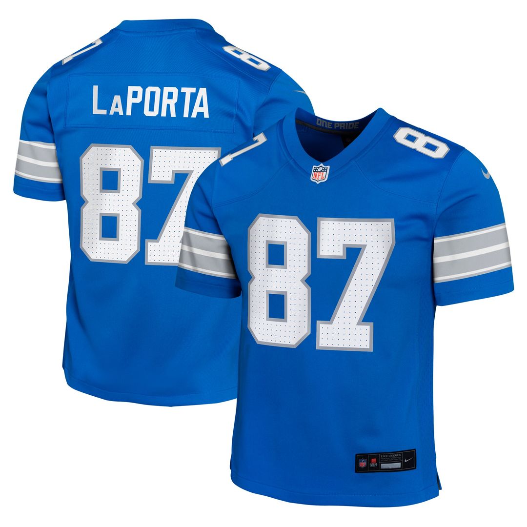 Sam LaPorta Detroit Lions Nike Youth Game Jersey - Black