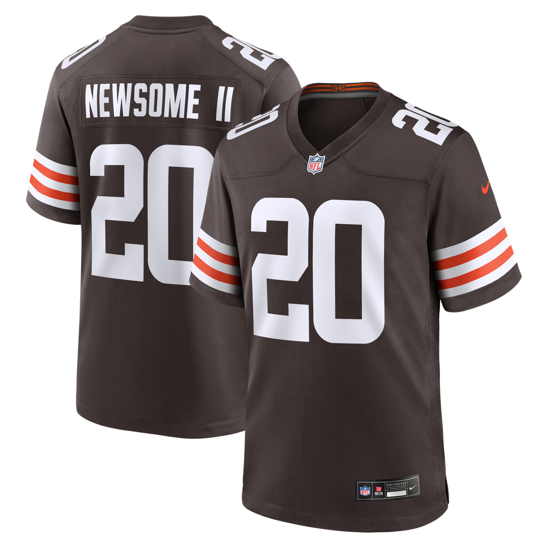Greg Newsome II Cleveland Browns Nike Game Official Jersey - Brown