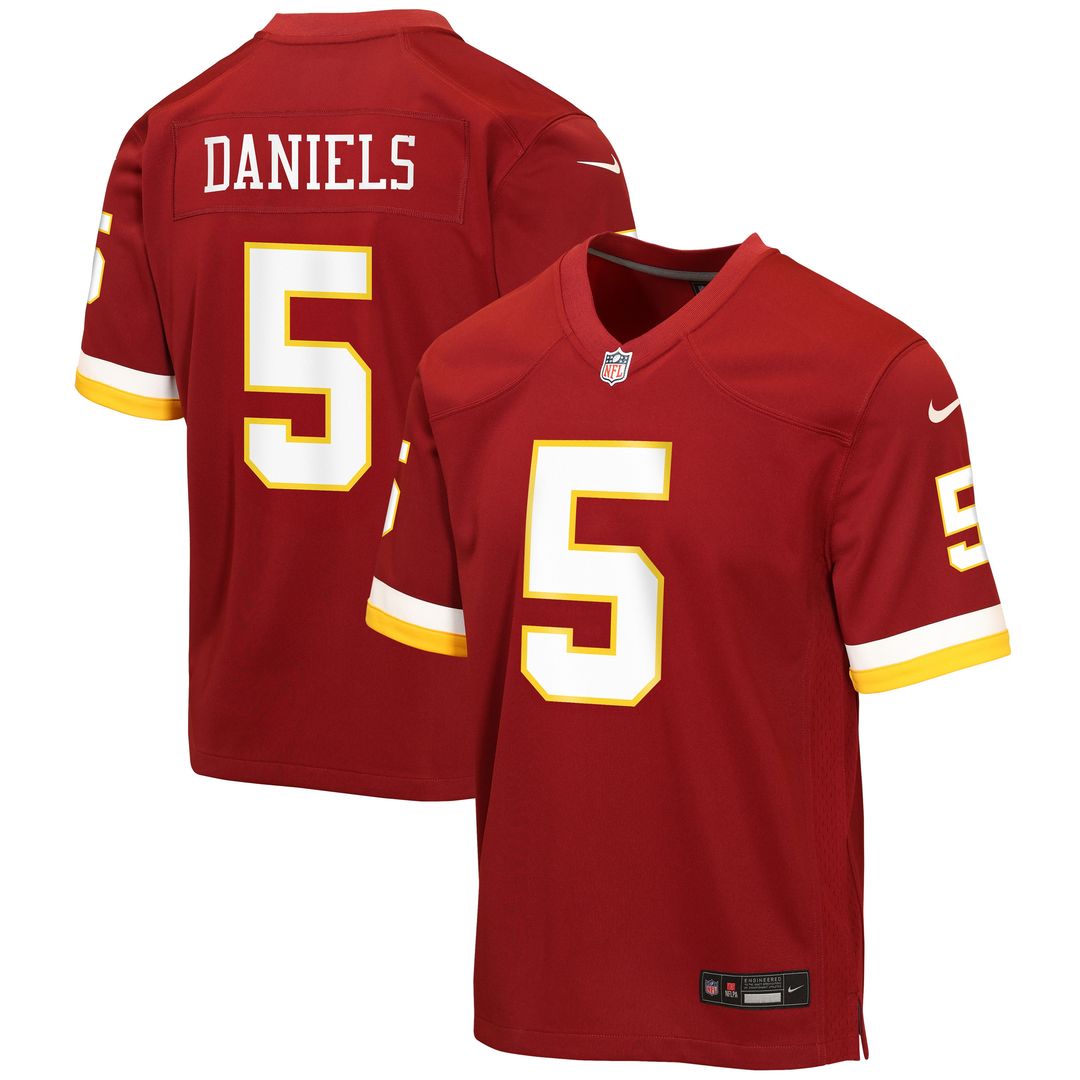 Jayden Daniels Washington Commanders Nike Youth Game Jersey - Burgundy