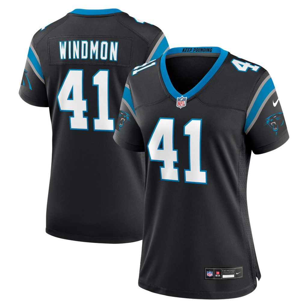Jacoby Windmon Carolina Panthers Nike Women's Team Game Official Jersey -  Black