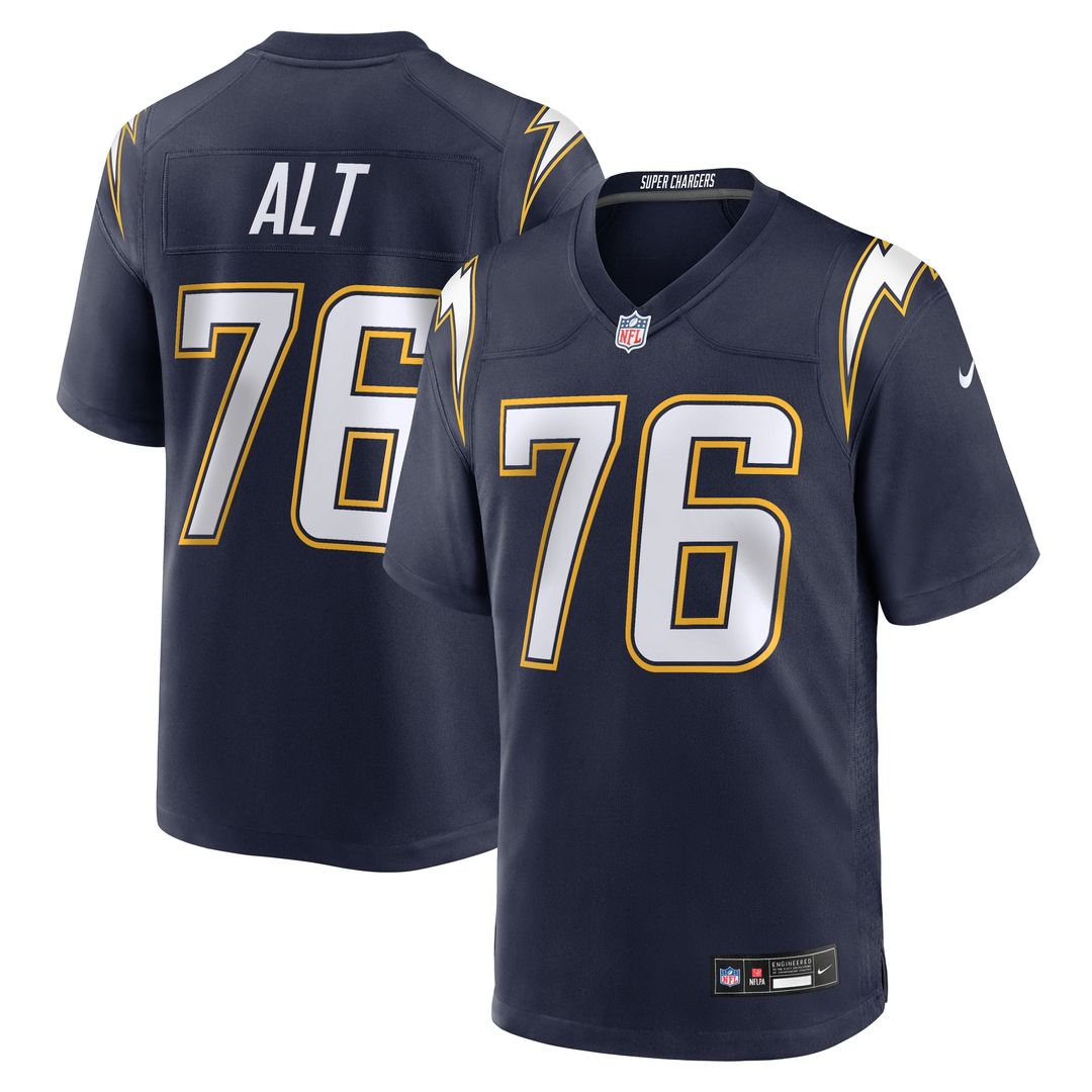 Joe Alt Los Angeles Chargers Nike Alternate Charger Power Game Player Jersey - Gold