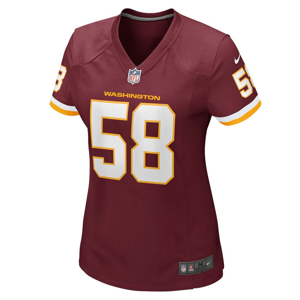Shaka Toney Washington Football Team Nike Women's Game Official Jersey - Burgundy