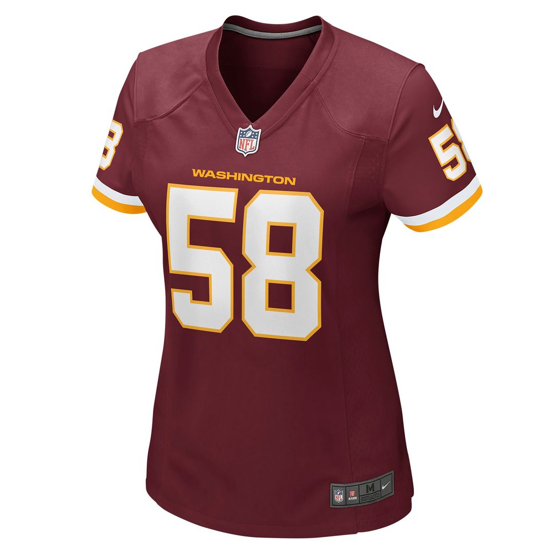 Shaka Toney Washington Football Team Nike Women's Game Official Jersey - Burgundy