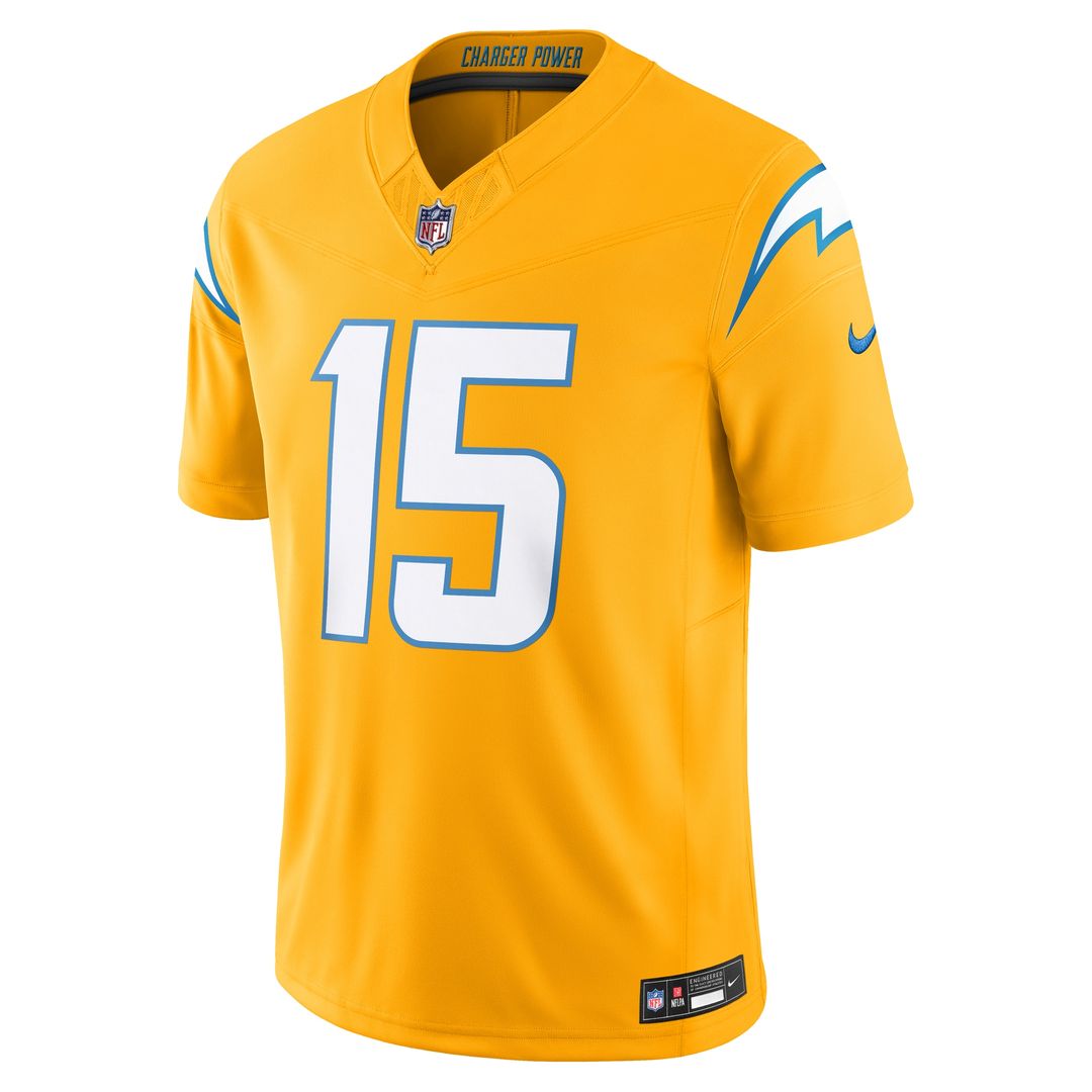 Ladd McConkey Los Angeles Chargers Nike Alternate Charger Power Vapor F.U.S.E. Limited Jersey - Gold