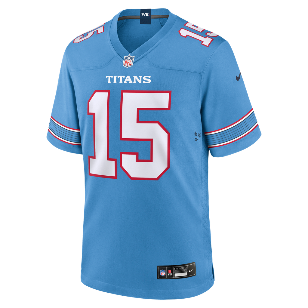 Keldric Faulk Tennessee Titans Nike 2026 NFL Draft First Round Pick No.31 Game Official Jersey - Light Blue