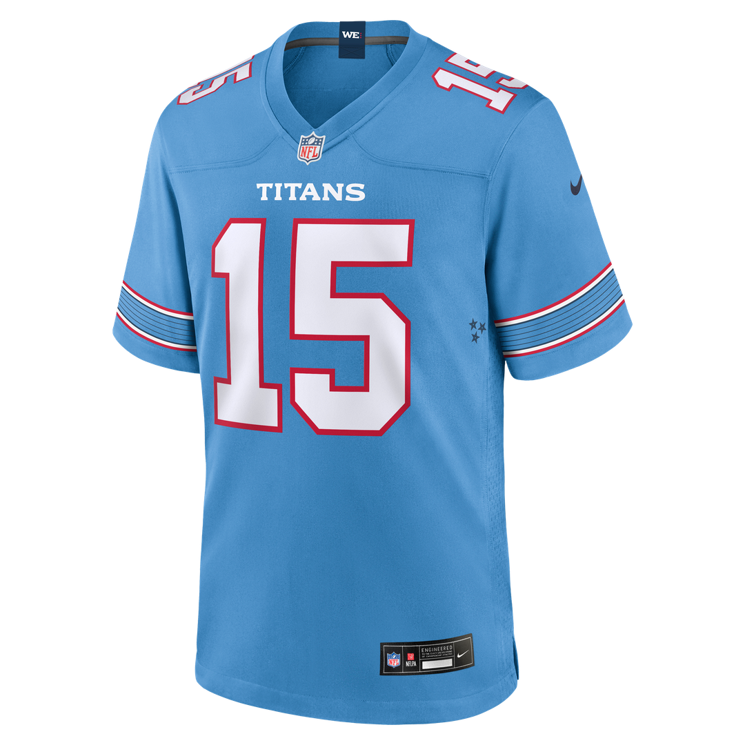 Keldric Faulk Tennessee Titans Nike 2026 NFL Draft First Round Pick No.31 Game Official Jersey - Light Blue