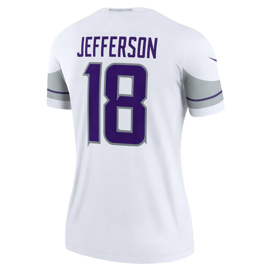 Justin Jefferson Minnesota Vikings Nike Women's Alternate Legend Player Performance Top - White