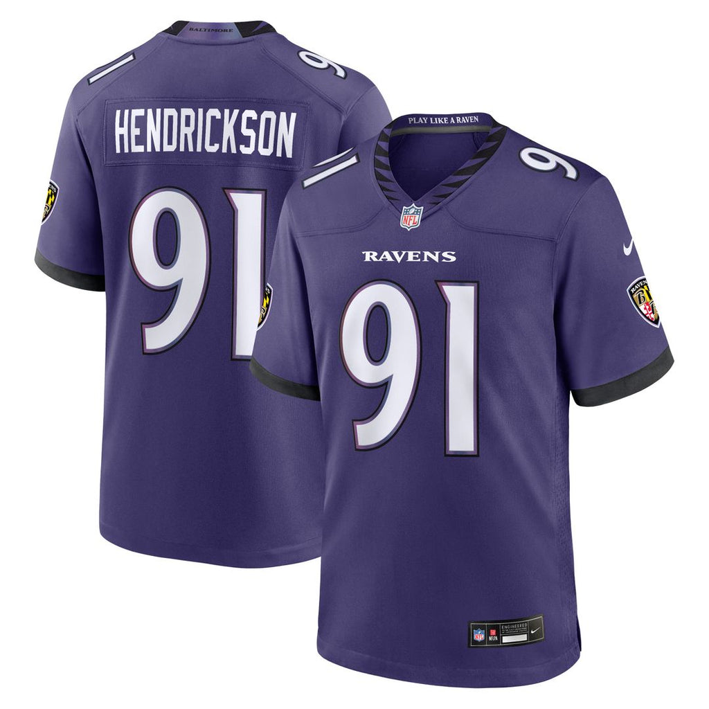 Trey Hendrickson Baltimore Ravens Nike Team Game Official Jersey - Purple