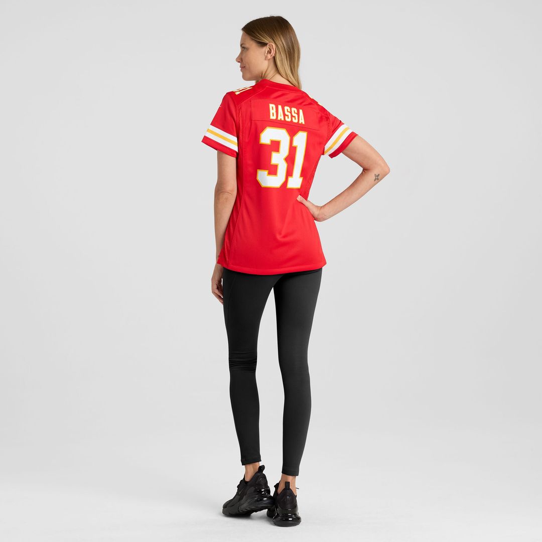 Jeffrey Bassa Kansas City Chiefs Nike Women's Team Game Jersey - Red