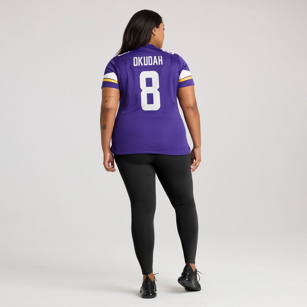 Jeff Okudah Minnesota Vikings Nike Women's Team Game Jersey - Purple