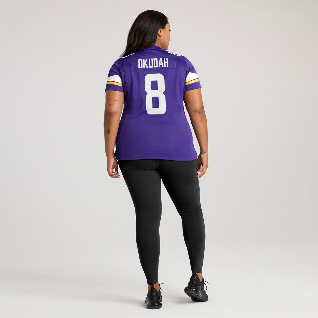 Jeff Okudah Minnesota Vikings Nike Women's Team Game Jersey - Purple
