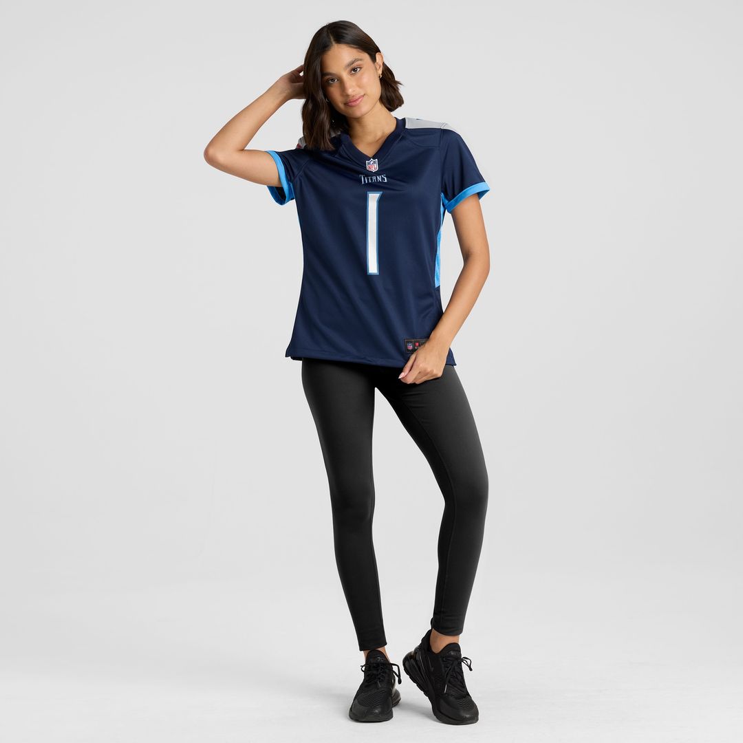 Number 1 Bride Tennessee Titans Nike Women's Game Official Jersey - Navy