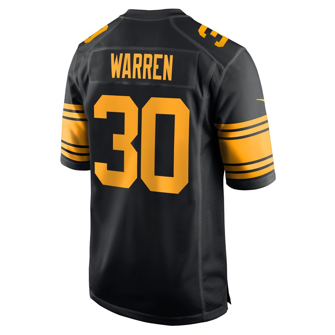 Jaylen Warren Pittsburgh Steelers Nike Alternate Game Official Jersey -  Black